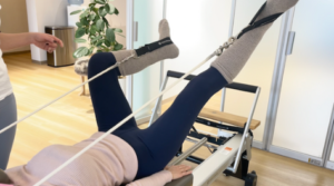 pilates exercise reformer stag